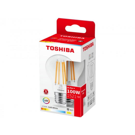 TOSHIBA LED FILAMENT A60 E27 10.5W 2700K DELS-FBW410E27AD11