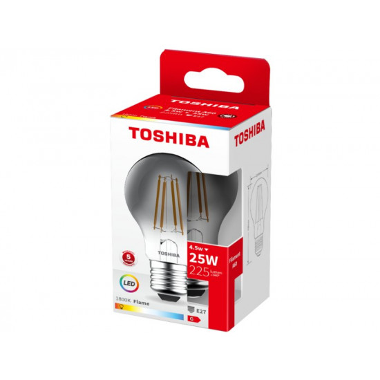 TOSHIBA LED FILAMENT SMOKY A60 E27 4.5W 1800K DELS-FBE44P5S7AG11