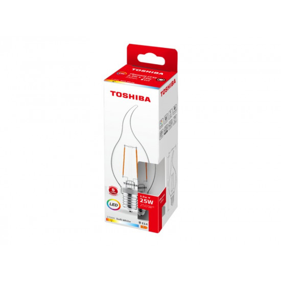 TOSHIBA LED FILAMENT CF35 E14 2.5W 2700K DELS-FCW42P5L4AF11