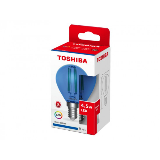 TOSHIBA LED FILAMENT COLOR BLUE G45 E14 4.5W DELS-FGB44P5B4AF11