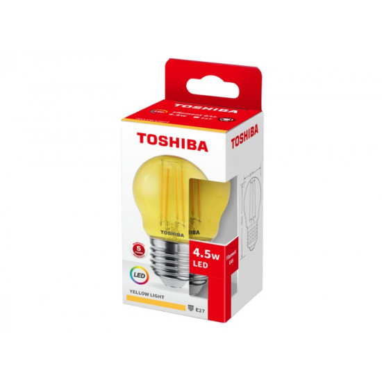 TOSHIBA LED FILAMENT COLOR YELLOW G45 E27 4.5W DELS-FGY44P5Y7AF11