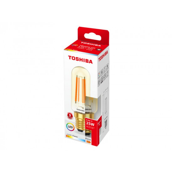 TOSHIBA LED FILAMENT AMBER T25 E14 4.5W 2200K DELS-FTA44P514AF11
