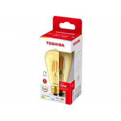 TOSHIBA LED FILAMENT AMBER ST64 E27 4.5W 2200K DIMMABLE DELS-STA44P567DF11