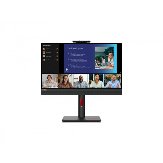 Monitor Lenovo ThinkVision T24v-30 23.8'' FHD IPS, Slim Bezel, HDMI, Display Port, VGA, Height adjustable, Webcam, Speakers, 3 Years Warranty 63D8MAT3EU 63D8MAT3EU