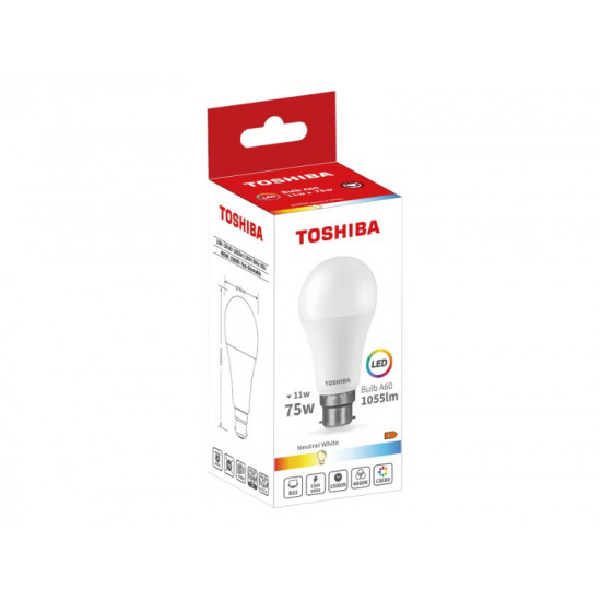 TOSHIBA LED A60 B22 11W 4000K DELS-BL4401122AE21