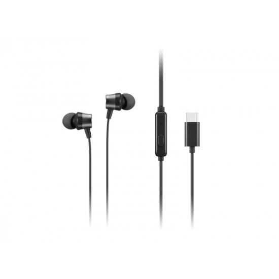 Headphones Lenovo USB-C/In-Ear/1.2m Cable/32 Ohm/9mm Driver/110dB Sensitivity/In-line Controls/1Y Warranty 4XD1J77351