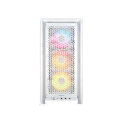 CORSAIR Case 4000D FRAME LCD ARGB (Mid-Tower, TG, White) - PN CC- 9011327-WW CC-9011327-WW