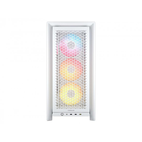 CORSAIR Case 4000D FRAME LCD ARGB (Mid-Tower, TG, White) - PN CC- 9011327-WW CC-9011327-WW