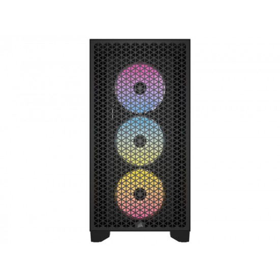 Corsair Mid Tower ATX Case 3000D RGB Airflow Windowed Tempered Glass - Black - CC-9011255-WW CC-9011255-WW
