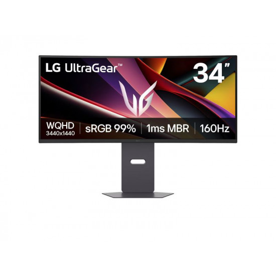 Monitor LG 34G600A-B / 34'' WQHD 3440x1440 Curved 160Hz VA / HDR10 / FreeSync Premium / Tilt/ VESA 34G600A-B