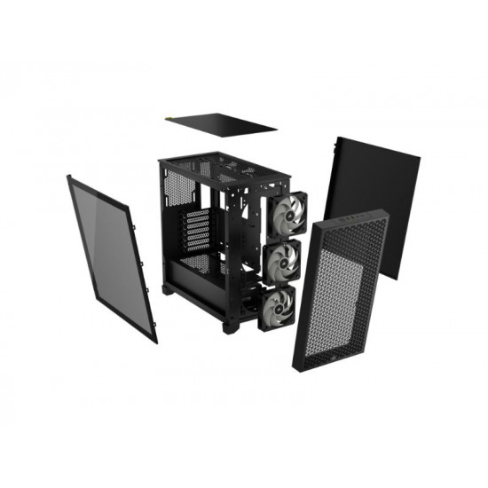 Corsair Mid Tower ATX Case 3000D RGB Airflow Windowed Tempered Glass - Black - CC-9011255-WW CC-9011255-WW