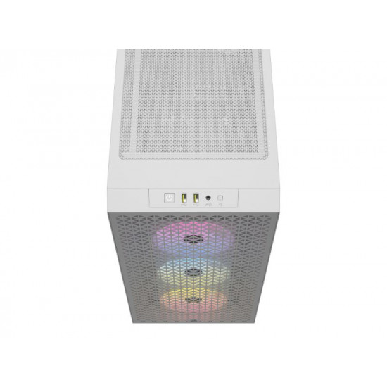 Corsair Mid Tower ATX Case 3000D RGB Airflow Windowed Tempered Glass - White - CC-9011256-WW CC-9011256-WW
