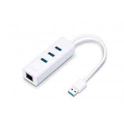 Tp-Link USB 3.0 3-Port Hub Gigabit Ethernet Adapter 2 in 1 USB Adapter (UE330) UE330