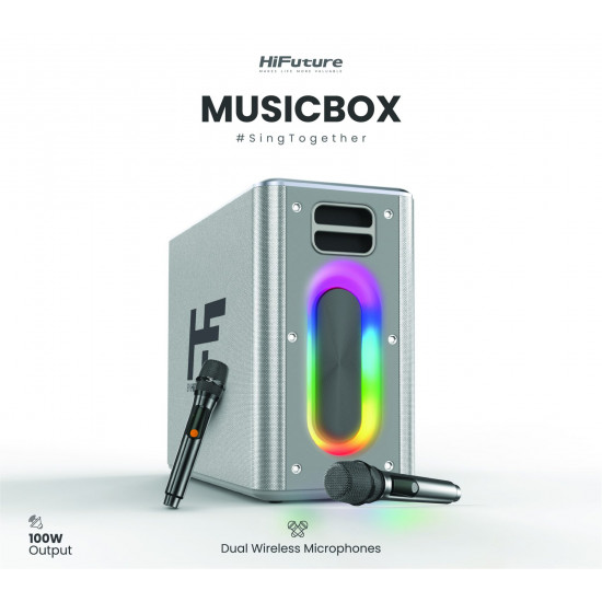 HiFuture Music Box Silver Party Bluetooth Speaker 00182006