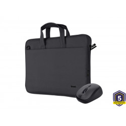 Trust Set bag and mouse BOLOGNA black 24988 24988
