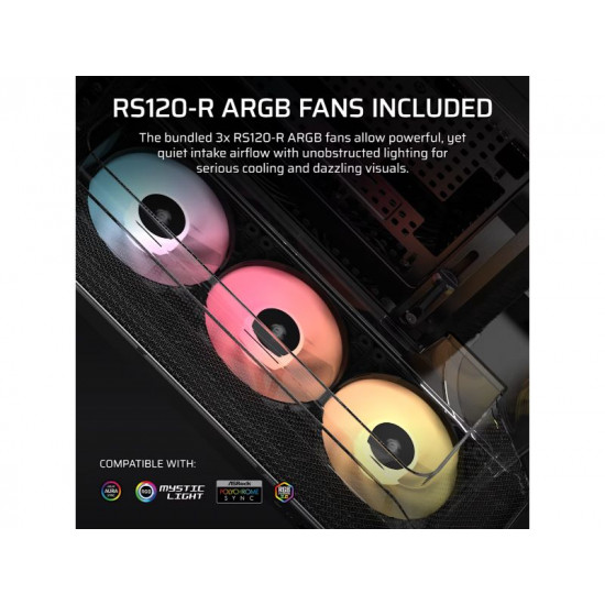 Corsair 5400 Air ARGB / Mid-Tower Case / Tempered Glass / ARGB Fans / Black – PN: CC-9011318-WW CC-9011318-WW