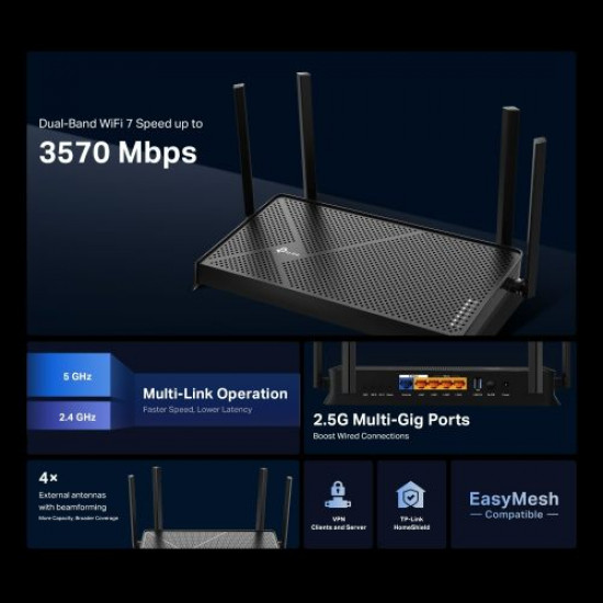 TL Tri-Band Wi-Fi 7 Router Archer BE230 ARCHER BE230