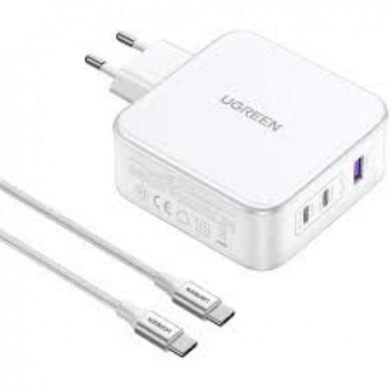 Ugreen Charger 15339 Nexode 2xUSB-C USB-A 3.0 PD3.0 QC4.0 GaN 140W white (15339) (UGR15339)