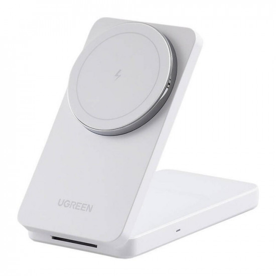 Ugreen W528 2 σε 1 επαγωγικός φορτιστής για iPhone AirPods 20W λευκό (45055) (UGR45055)