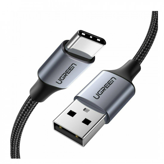 Ugreen Braided USB 2.0 Cable USB-C male - USB-A male Μαύρο 2m (60128) (UGR60128)
