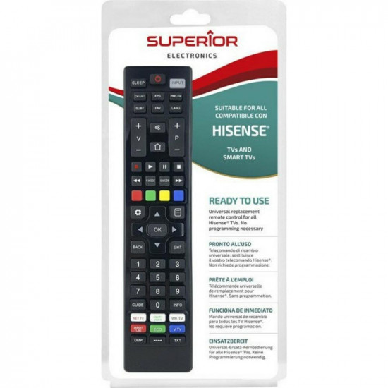 Superior Universal Τηλεχειριστήριο Smart για Τηλεοράσεις Hisense (SUPTRB028) (SPRSUPTRB028)
