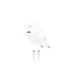 ttec SmartCharger GAN 30W PD Travel Fast Charger + USB-C - USB-C 60W Cable White (2SCG30CB) (TTEC2SCG30CB)