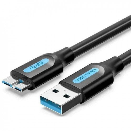 VENTION USB 3.0 A Male to Micro B Male Cable 0.25M Black PVC Type (COPBC) (VENCOPBC)