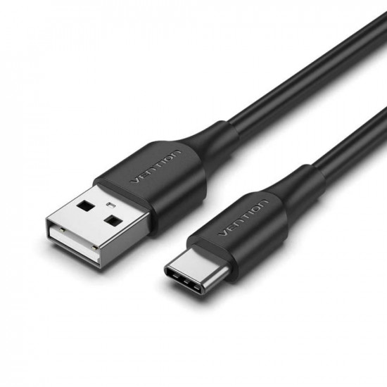 VENTION USB 3.2 Gen2 A Male to C Male 3A Cable 0.25M Black Round PVC Type (CWCBC) (VENCWCBC)