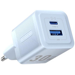 VENTION 2-Port USB (C + A) GaN Charger (30W/30W) EU-Plug Blue (FEQL0-EU) (VENFEQL0-EU)