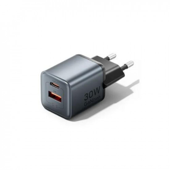 VENTION 2-Port USB (C + A) GaN Charger (30W/18W) EU-Plug Gray (FEWH0-EU) (VENFEWH0-EU)