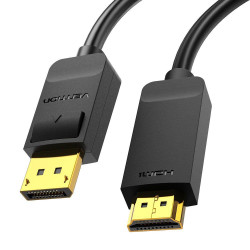 VENTION 4K DisplayPort to HDMI Cable 1.5M Black (HAGBG) (VENHAGBG)