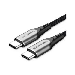 VENTION USB 2.0 C Male to C Male 5A Cable 1M Gray Flexible PVC Type (TRWHF) (VENTRWHF)