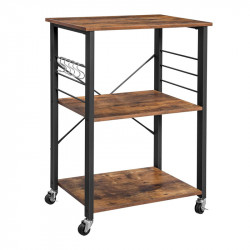 Vasagle Μεταλλικό Τρόλεϊ Κουζίνας με 3 Ράφια 60 x 40 x 89 cm  (KKS60XV1) (VASKKS60XV1)