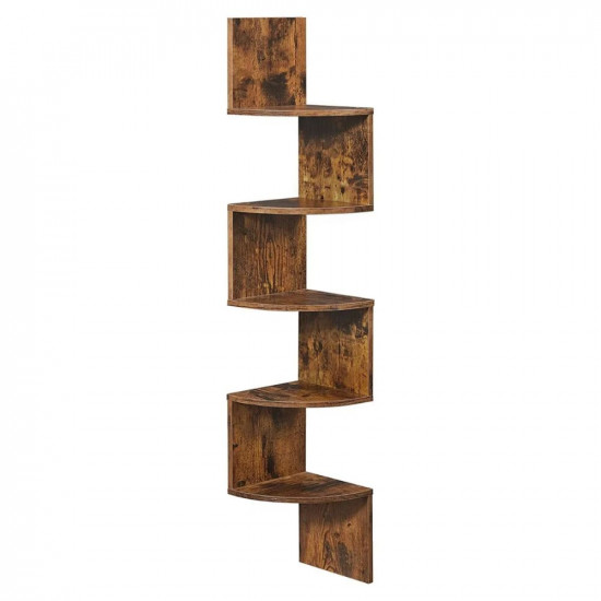 Vasagle Γωνιακή Βιβλιοθήκη 5 Επιπέδων Rustic Brown (LBC72BX) (VASLBC72BX)