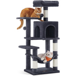 Feandrea Cat Tower Medium, Height 112 cm, up to 4 Cats, Σκούρο Γκρι  (PCT261G01V1) (FEAPCT261G01V1)