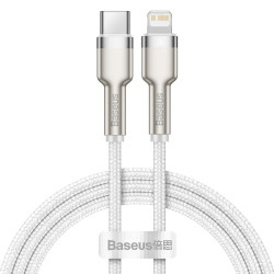 Baseus Cafule Braided USB-C to Lightning Cable 20W White1m (CATLJK-A02) (BASCATLJK-A02)