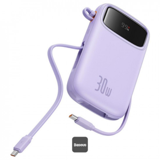 Baseus QPow 2 10000mAh 30W 2xUSB-C powerbank purple (P10055008513-00) (BASP10055008513-00)