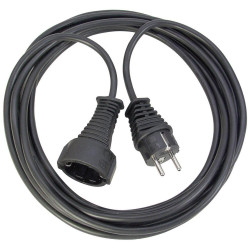 Brennenstuhl Quality plastic extension cable 25m black H05VV-F 3G1.5 (1165480) (BNN1165480)