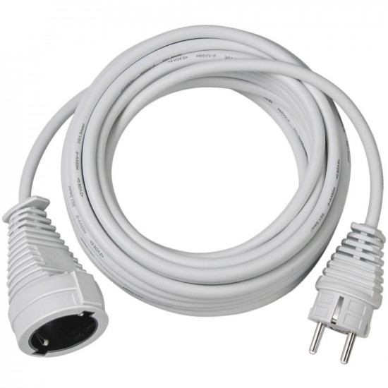 Brennenstuhl Quality plastic extension cable 5m white H05VV-F 3G1,5 (1168440) (BNN1168440)
