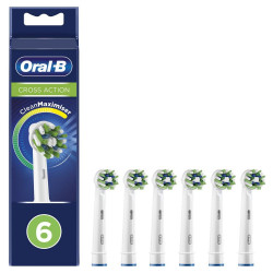 Oral-B Crossaction Electric Toothbrush Replacement Heads 6pcs White (80844548) (BRA80844548)