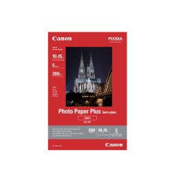 Canon Φωτογραφικό Χαρτί Semi-Gloss 10 x15cm 260g/m²5 φύλλα (1686B072) (CAN-SG201)