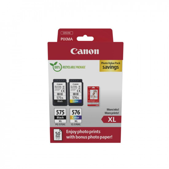 Canon Μελάνι Inkjet PG-575XL/CL-576XL Ph.Value Pack (5437C006) (CANCL-576XLPVP) *