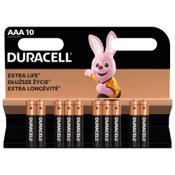 Duracell Basic MN2400 LR03 AAA alkaline battery (blister) - 10 pieces (DUR20366)