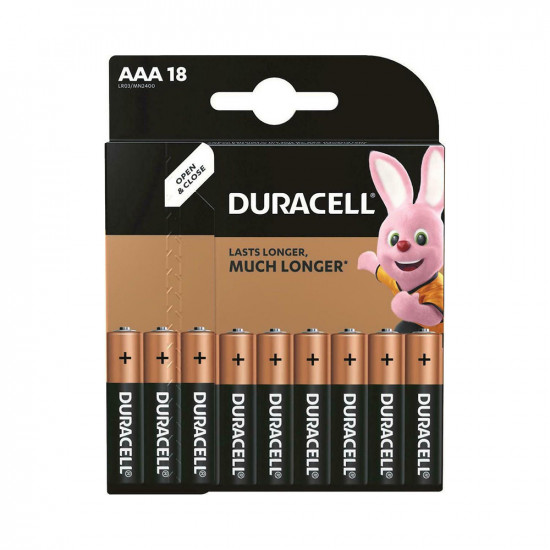 Duracell Αλκαλικές Μπαταρίες AAA 1.5V 18τμχ (DCAAALR03)(DURDCAAALR03)