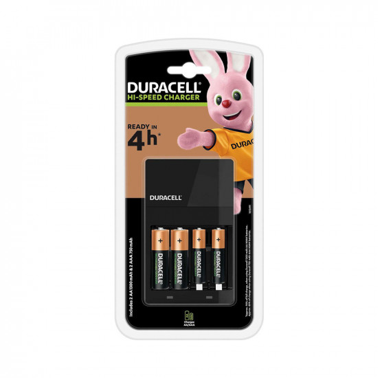 Duracell CEF14 Φορτιστής 4 Μπαταριών Ni-MH Μεγέθους AA/AAA Σετ με 2x AA 1300mAh και 2x AAA 750mAh (DCEF14)(DURDCEF14)