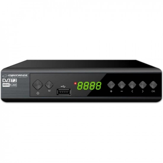 Esperanza Dvb-t2 H.265/hevc  Digital Tuner/decoder (EV111P) (ESPEV111P)