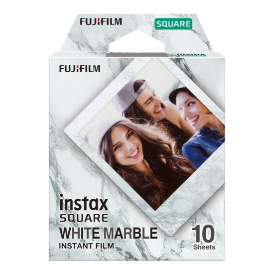 Fujifilm Color Instax Square Instant Φιλμ (10 Exposures) White Marble (16656473) (FJM16656473)