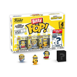 Funko Bitty Pop! Minions: 4-Pack - Roller Skating Stuart, Pajama Bob, Kung Fu Kevin (FNK30372)