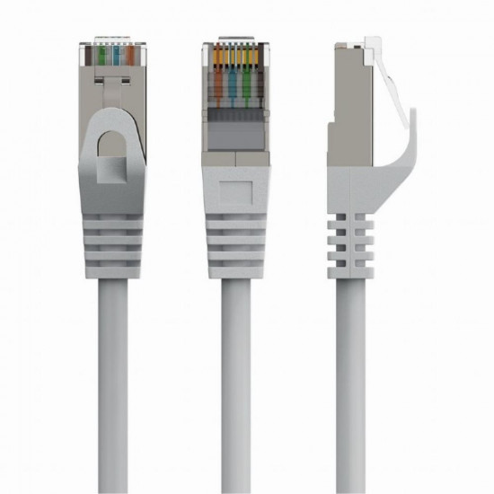 Cablexpert F/FTP Cat.6 Καλώδιο Δικτύου Ethernet 0.25m Γκρι (PP6-0.25M) (GEMPP6-0.25M)