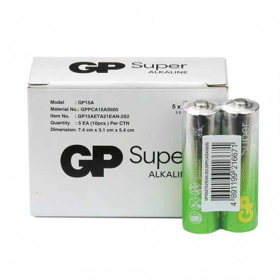 GP Super Alkaline G-TECH LR6 / AA Alkaline Battery (GPB20529)
